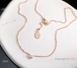 TOP Replica Cartier d'Amour Clavicle Chain Single Diamond Necklace Rose Gold